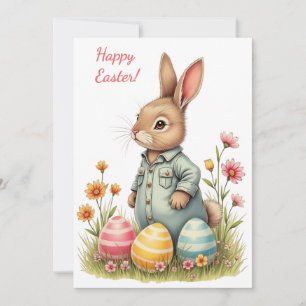 Easter card in soft pastel colors