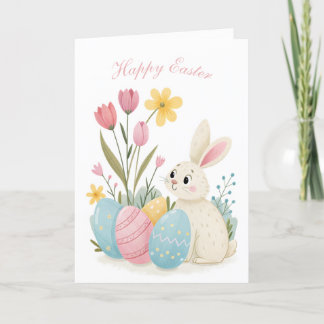 Easter card Rabbit and egg Illustration