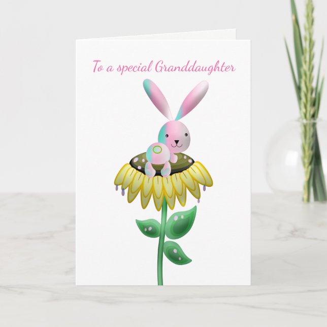 Easter Card-To A Special Granddaughter Holiday Card (Front)