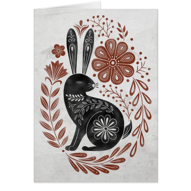 Easter Card - Whimsical Hare (Front)