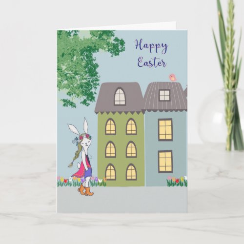 Easter Card with Bohemian Bunny