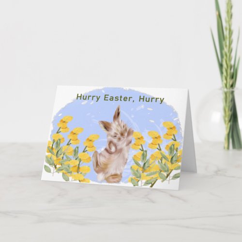 Easter Card with Bunny for Kids