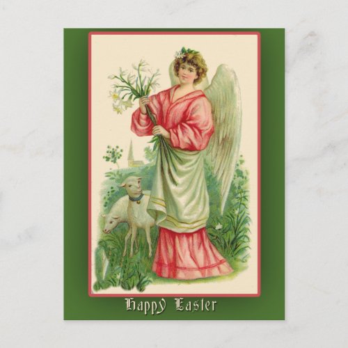 Easter Card with Vintage Illustration