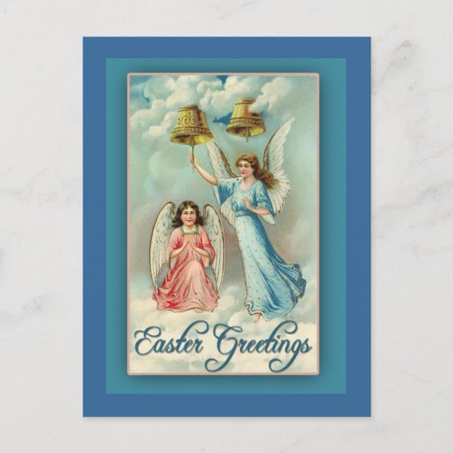 Easter Card with Vintage Illustration (Front)