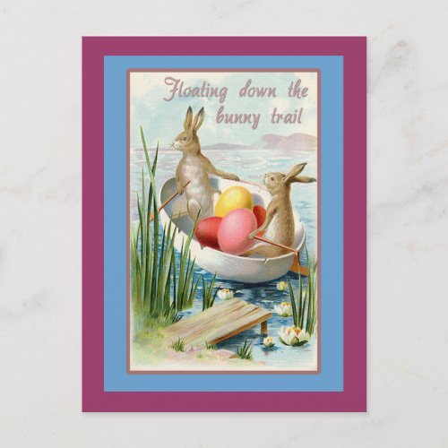 Easter Card with Vintage Illustration