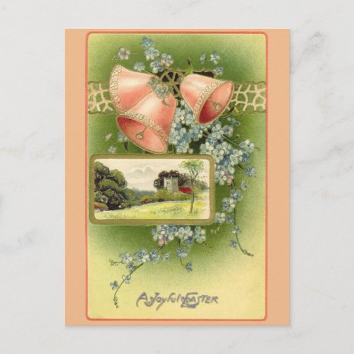 Easter Card with Vintage Illustration