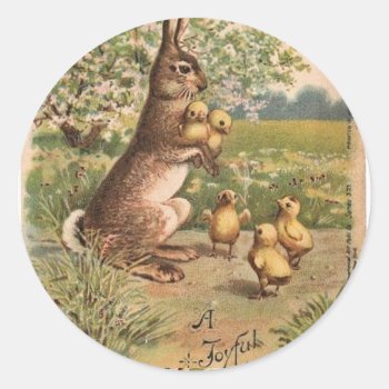 Easter Cards Classic Round Sticker by ARTBRASIL at Zazzle