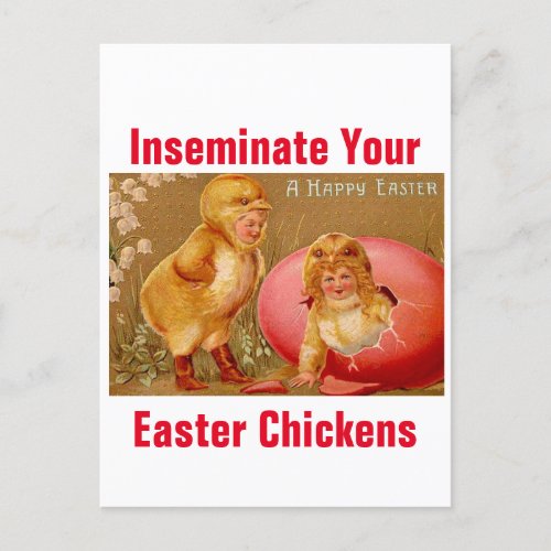 Easter Cards Liberate Easter Chickens Postcard