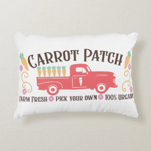 Easter Carrot Patch Home Decor Accent Pillow