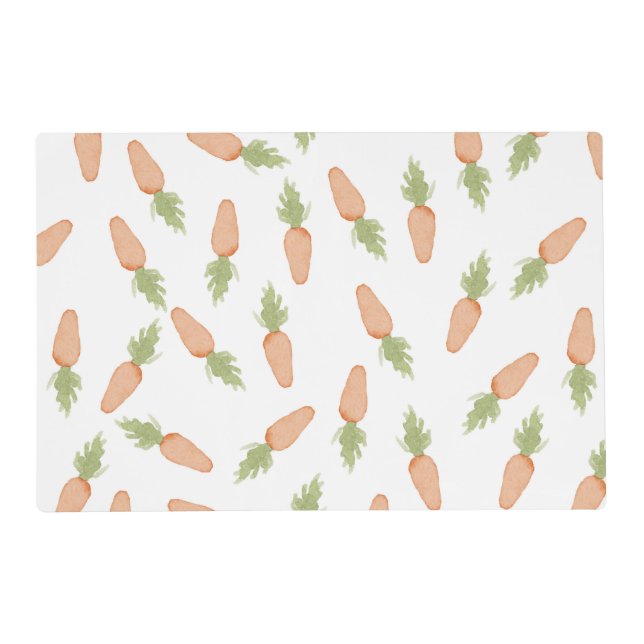 Easter Carrots Watercolor Placemats (Front)