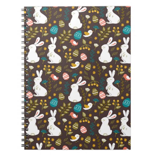 Easter Cartoon Style Seamless Drawing Notebook