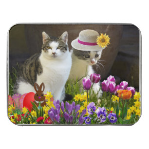 Easter Cat in a Hat / Cute Holiday Jigsaw Puzzle