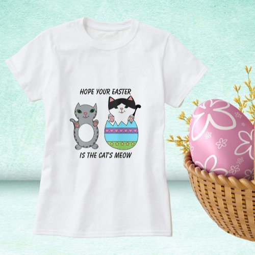 Easter Cat Meow Cute T_Shirt