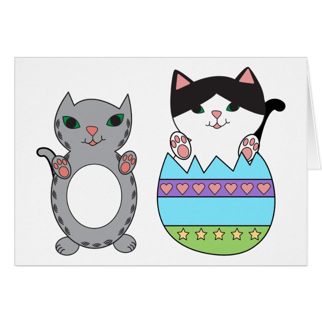 Easter Cats Cute Funny Meow Cards (Front Horizontal)