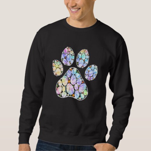 Easter Cats Dogs  Leopard Cat Dog Paw Easter Eggs Sweatshirt