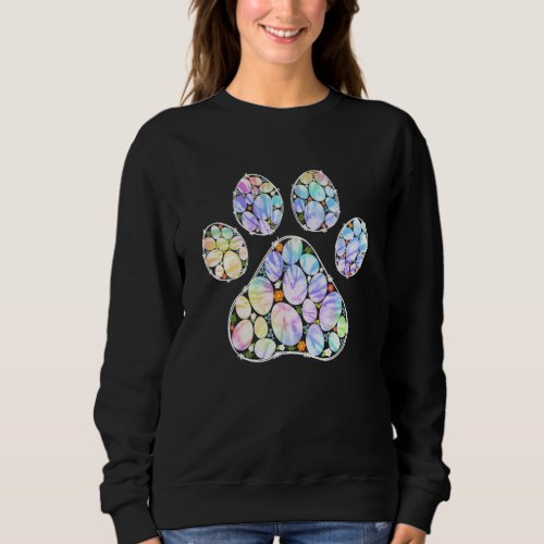 Easter Cats Dogs  Leopard Cat Dog Paw Easter Eggs Sweatshirt