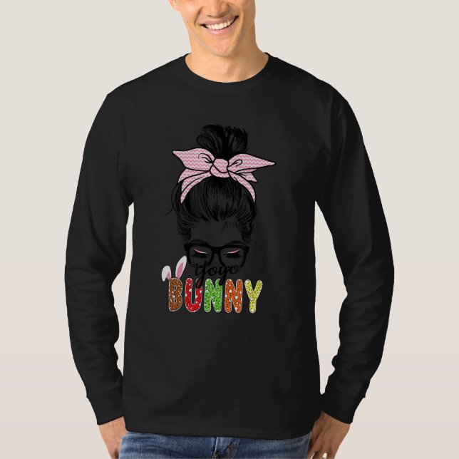 Easter Celebration Bunny Mom Yoyo Bunny Easter Day T-Shirt (Front)