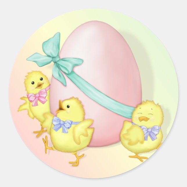 Easter Celebration Classic Round Sticker (Front)