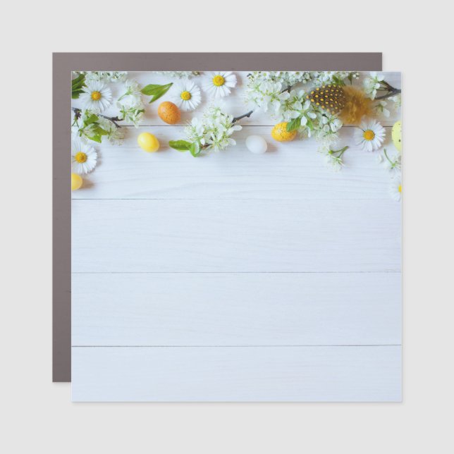 Easter Cherry Plum: Yellow Eggs. Car Magnet (Front)
