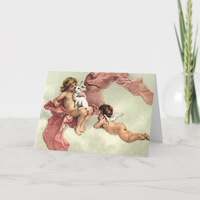 Easter Cherubs - Card (Front)