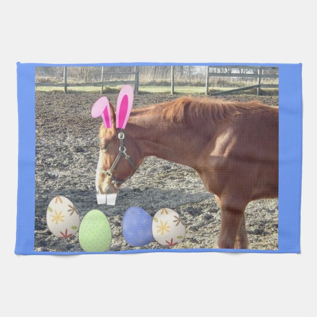 Easter Chestnut Horse Towel (Horizontal)