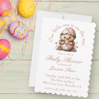 Easter Chick Baby Shower Invitation