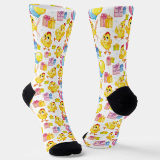 Easter Chick Birthday Party Socks