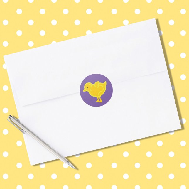 Easter Chick Classic Round Sticker (Creator Uploaded)