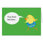 Easter Chick custom greeting card (Front Horizontal)