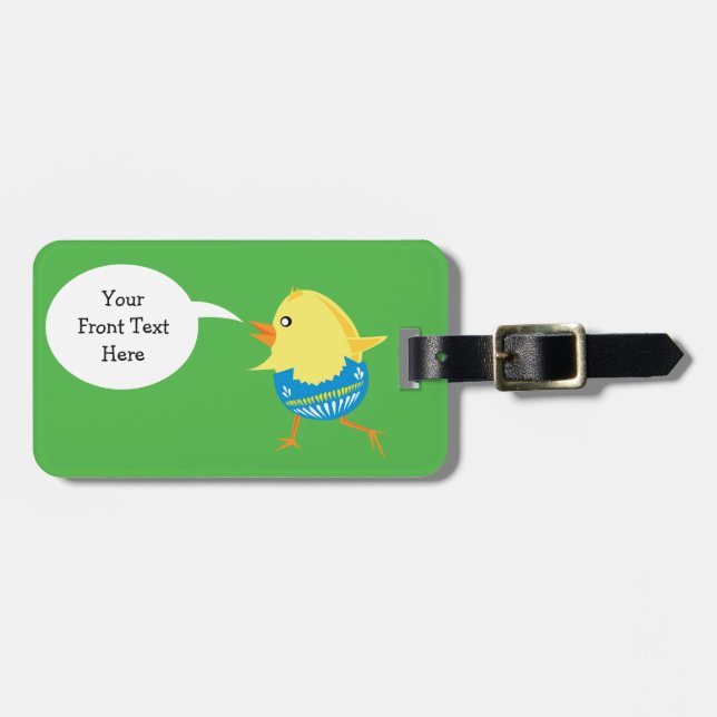 Easter Chick custom luggage tag (Front Horizontal)