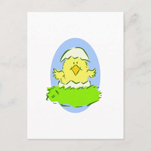 Easter Chick Holiday Postcard (Front)