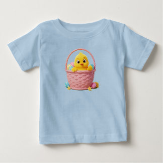 Easter chick in a basket  baby T-Shirt