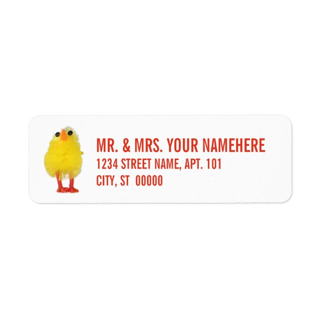 Easter Chick Label (Front)