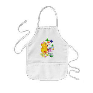 Easter Chick Paints Apron