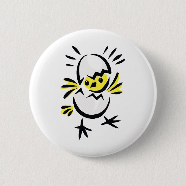 Easter Chick Pinback Button (Front)