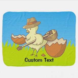 Easter Chick with Bouzouki Baby Blanket