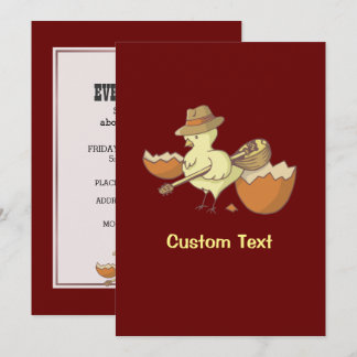 Easter Chick with Bouzouki Invitation