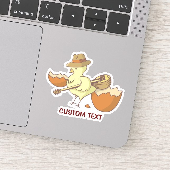 Easter Chick with Bouzouki Sticker (Detail)