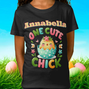 Easter Chick Yellow Peep in Egg with Hearts T-Shirt