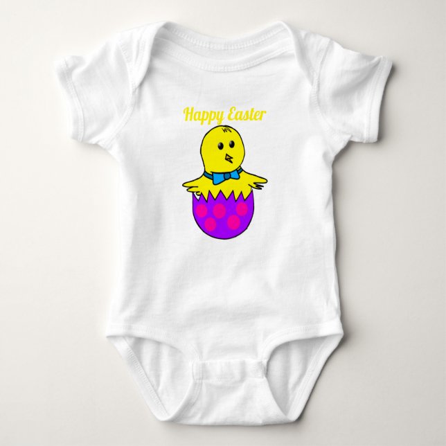 Easter chicken baby bodysuit (Front)