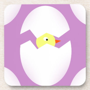 easter chicken egg drink coaster