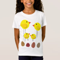 Easter Chicken Family Old Style Simple Look T-Shirt