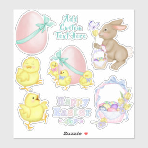 Easter Chicks and Egg Spring Die Cut Vinyl Set Sticker