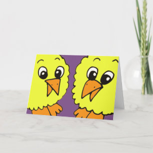 Easter Chicks Cartoon Card