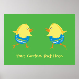 Easter Chicks custom poster