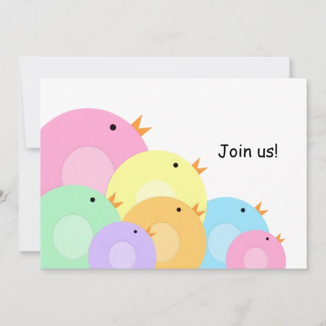 Easter Chicks Egg Hunt Invitation (Front)