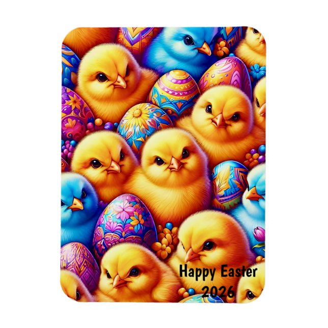 EASTER ~ Chicks, Eggs ~ Flexible Photo Magnet (Vertical)