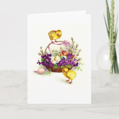 Easter chicks holiday card