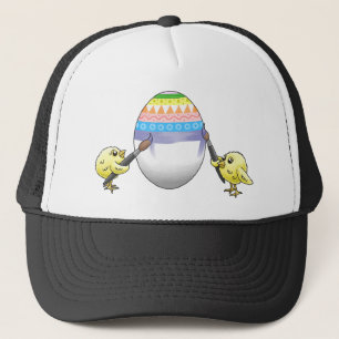 Easter chicks paint the Easter egg Trucker Hat
