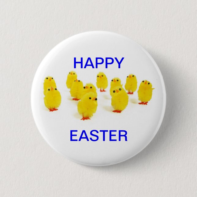 Easter chicks pinback button (Front)